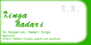 kinga madari business card